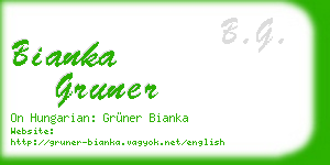 bianka gruner business card