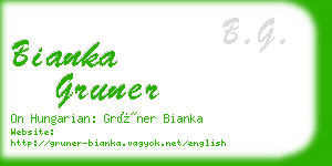 bianka gruner business card
